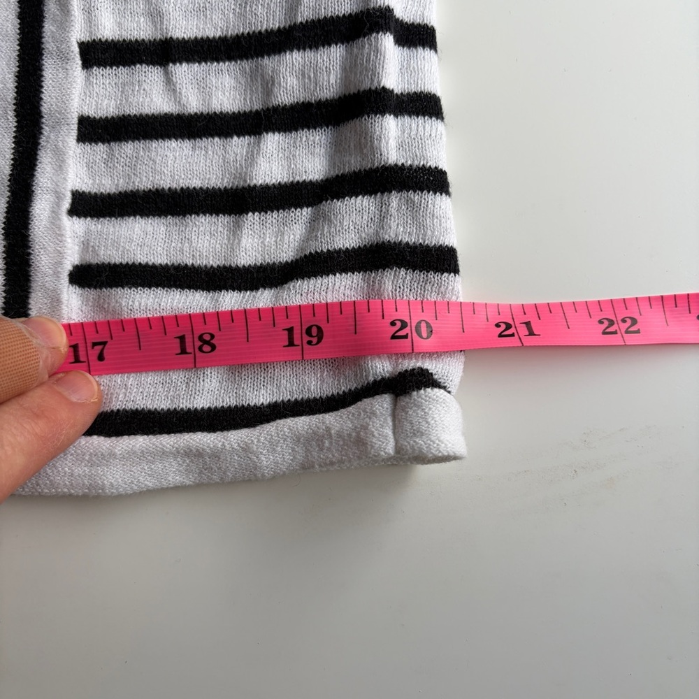 J. Jill Linen Black & White Striped Top - Picture 5 of 6